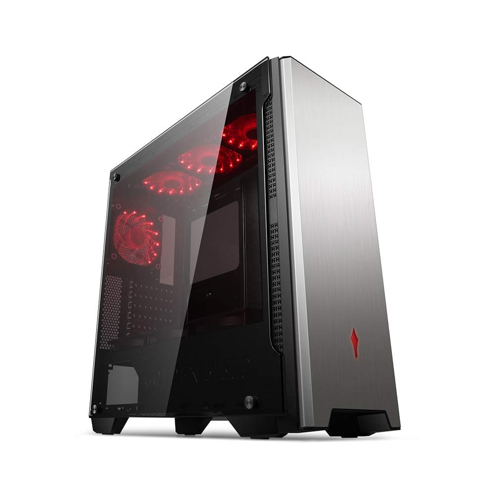 GOLDEN FIELD Z1 Computer Gaming PC ATX Case Mid Tower with Double Sides Panels Tempered Glass ATX, M-ATX, ITX