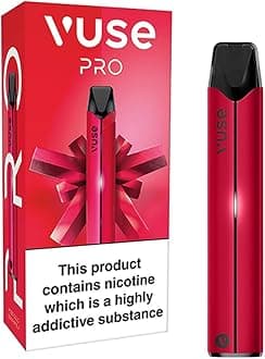 Pro Vape Kit, Slim Design, Fast Charging, Splash-Resistant, reusable, rechargeable & refillable vape, compatible with Vuse ePod 2 pods (Sold Separately), Red