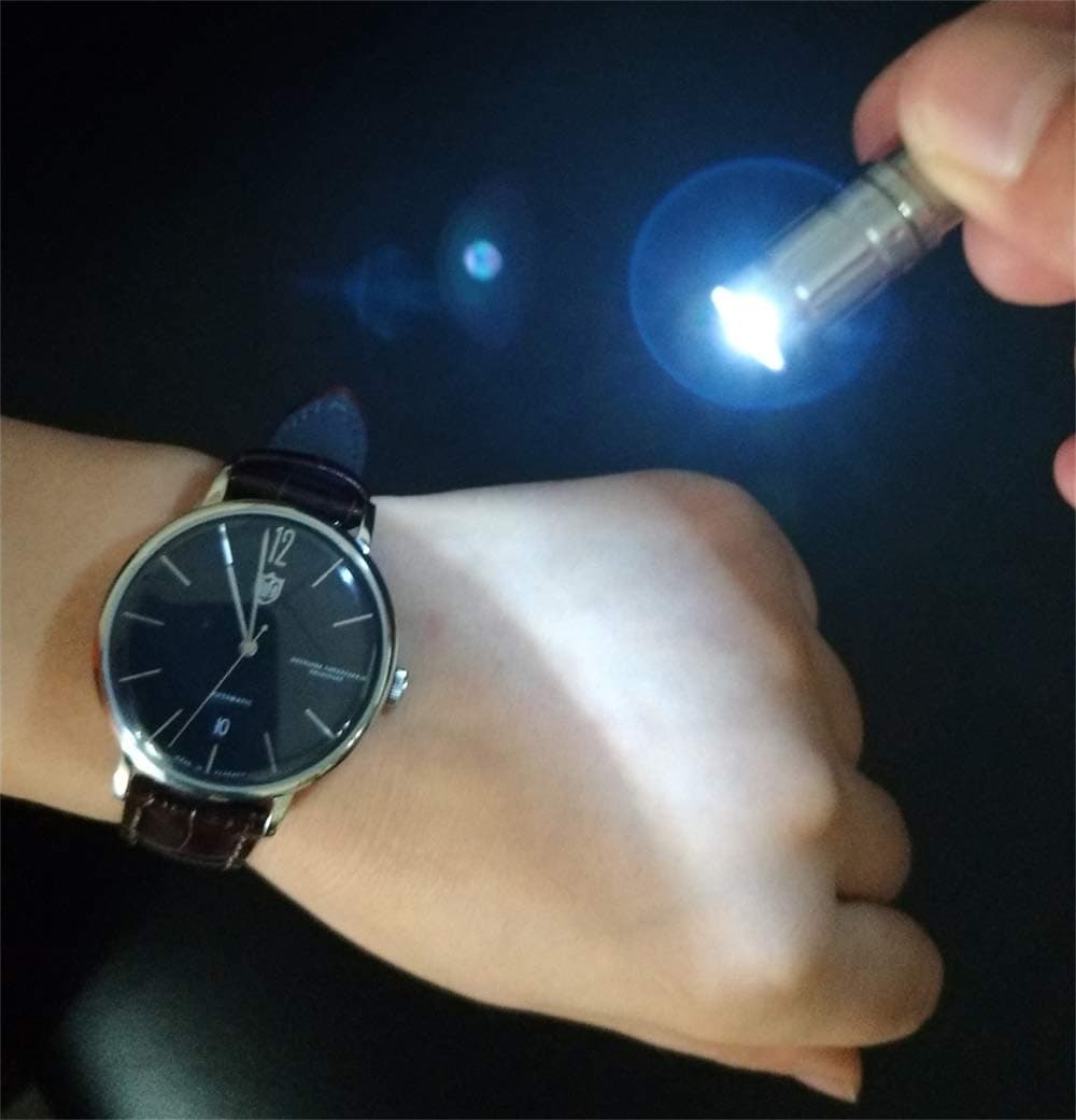 Super Mini Small Tiny Keychain Flashlight, Smallest Bright Key Ring Light Torch for EDC Emergency Dog Walking Sleeping Reading Gift for Student Kids or Parents (e1 Copper)