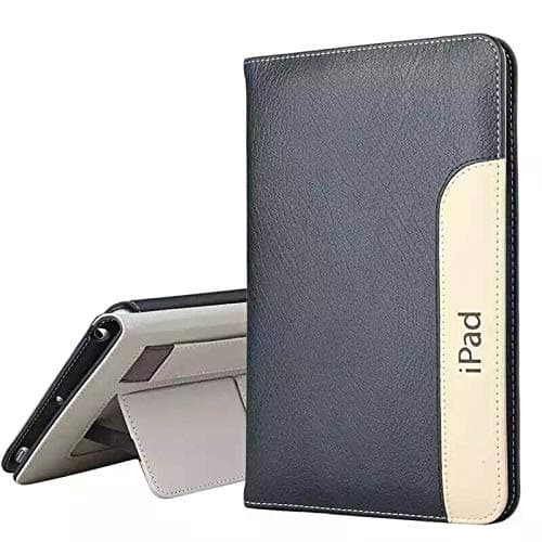 Coopts iPad 10.2 2019 Case with Hand Strap iPad 7th Generation Sleeve Cover, Stand Shockproof Dark Blue PU Leather Book Shell Waterproof Magnetic Auto Sleep/Wake Shell for Apple iPad 10.2,Dark Blue