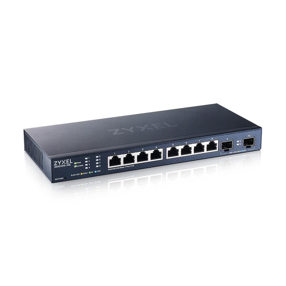 8-Port Multi-Gig 2.5G Switch | Cloud/Smart Managed | 2x 10G SFP+ | Desktop or Wall Mount | Network Ethernet Hub [XMG1915-10E]