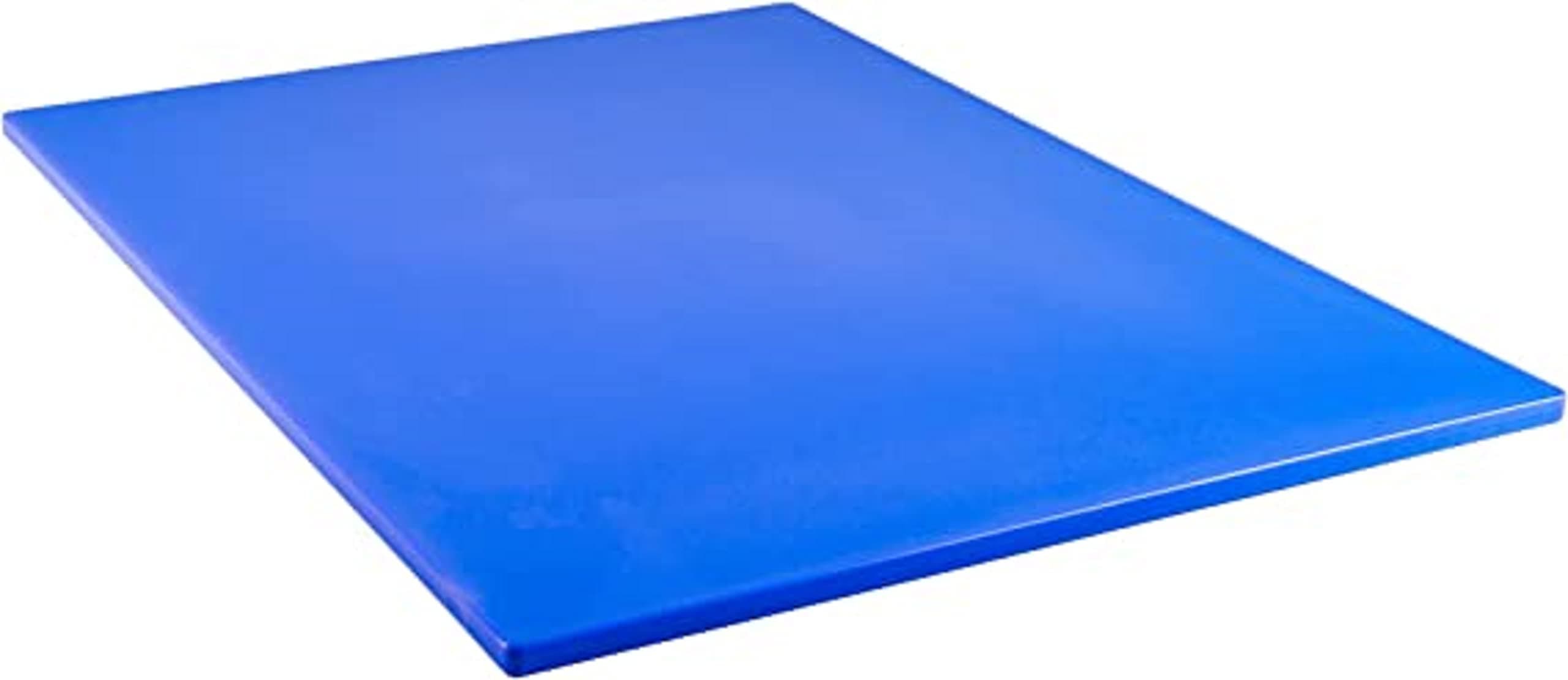 TrueCraftware- 24" X 18" X 1/2” Plastic Cutting Board for Kitchen Blue Color- Plastic Commercial Chopping Board Anti Slip Surface Chopping Food Cutting Mat for Meat Vegetables Dishwasher Safe