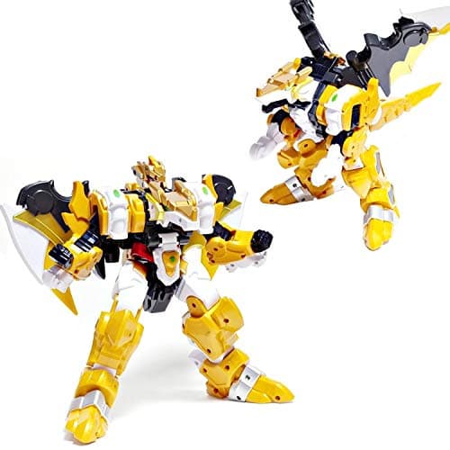 HW GLOBAL Action Figures Joint Robot Mega D Fighter Dragon Two Modes Transformable Composed Holiday Birthday Dinosaur Robots Toys for Kids Dragon Tyrannosaurus