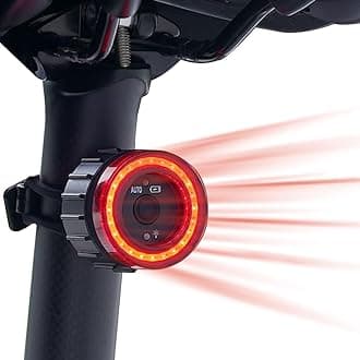 Bike Lights Bike Tail Light, Smart COB High Lumen Bicycle Rear Light with Brake Sensing, Motion Sensing, Light Sensing, and Bump Sensing, 4/6 Lighting Modes (Supper Ⅲ)