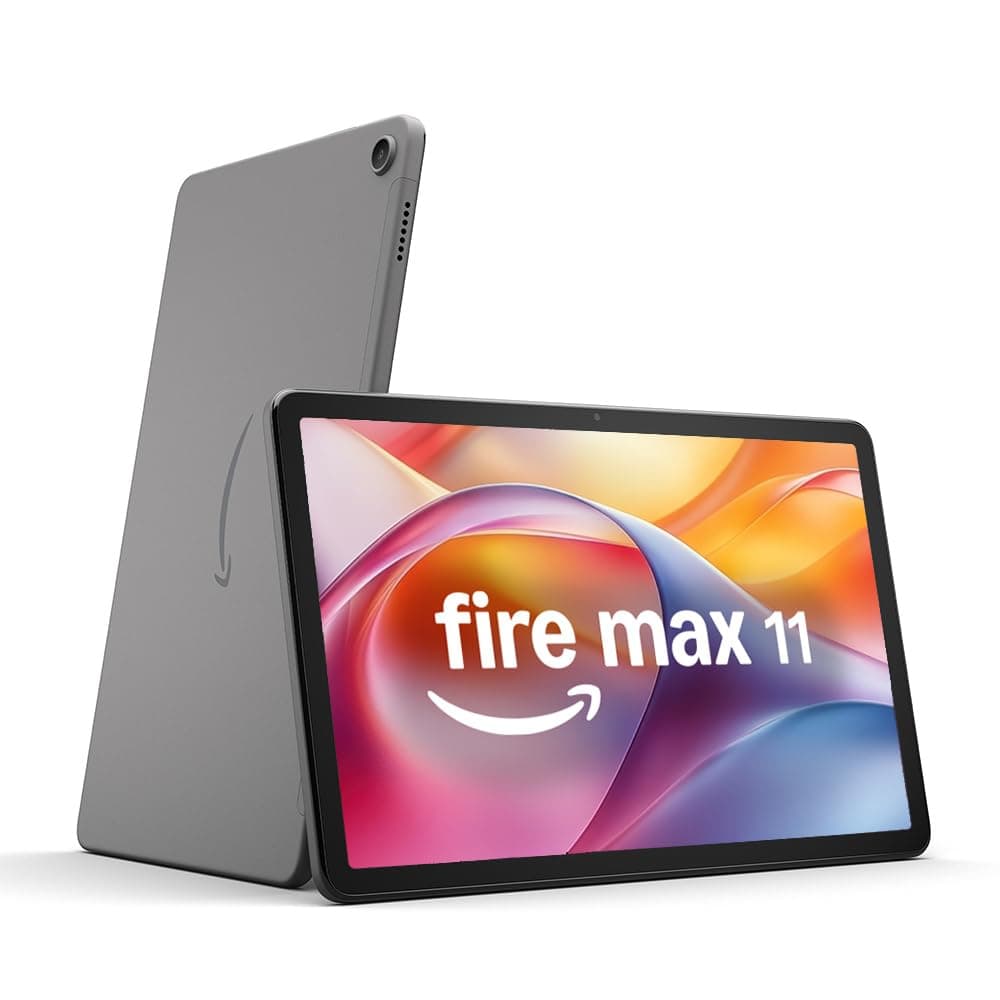 Amazon Fire Max 11 tablet (newest gen), our most powerful tablet yet, vivid 11" display, octa-core processor, 4 GB RAM, 14-hr battery life, 64 GB, Grey, with Ads