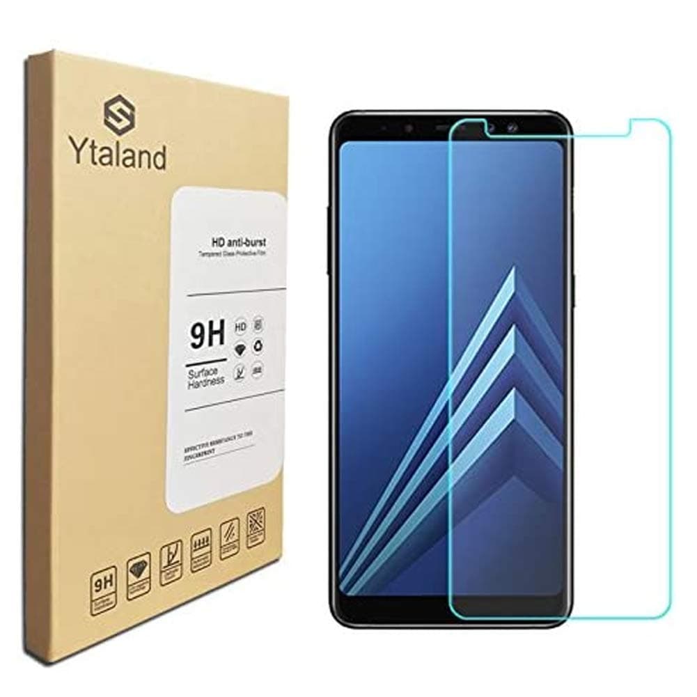 [2 Pack] Samsung Galaxy A8 2018 Screen Protector, Ytaland Tempered Glass Anti-Fingerprints Thin 9H Hardness Screen Protector for Samsung Galaxy A8 2018
