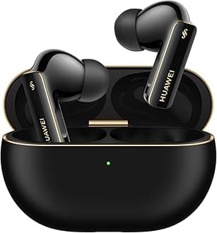 HUAWEI FreeBuds Pro 4 Wireless Earphones, In-Ear Earphones, High Resolution Compatible, Dynamic ANC3.0, IP54, Dustproof, Splashproof, 33 Hours Music Playback, Wireless Charging, Black