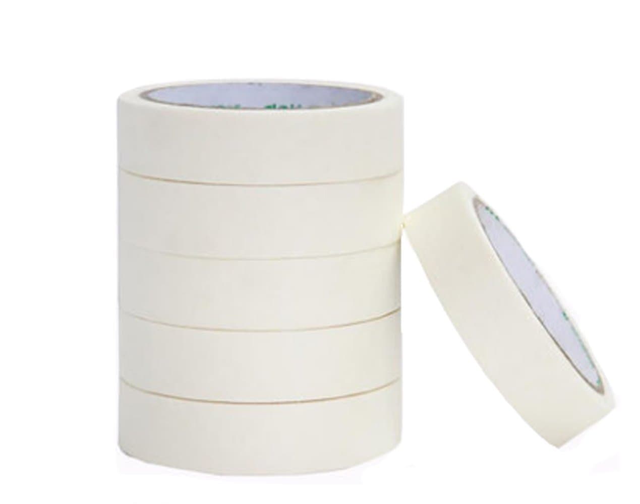 6 Pack 1 inch Masking Tape. 60 Yard Roll 6Pack = 360 Multi-Use, Easy Tear Tape. Great for Labeling, Painting, Packing and More. Adhesive Leaves No Residue.