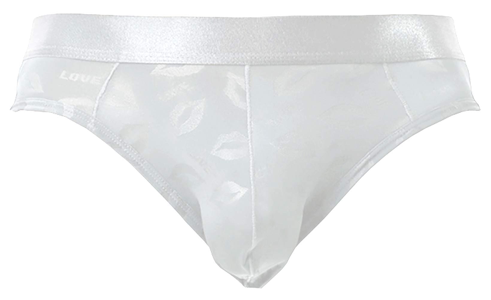 ONEFIT Men's Lips Pattern See-Through Underwear Printed Bikini Briefs Triangle