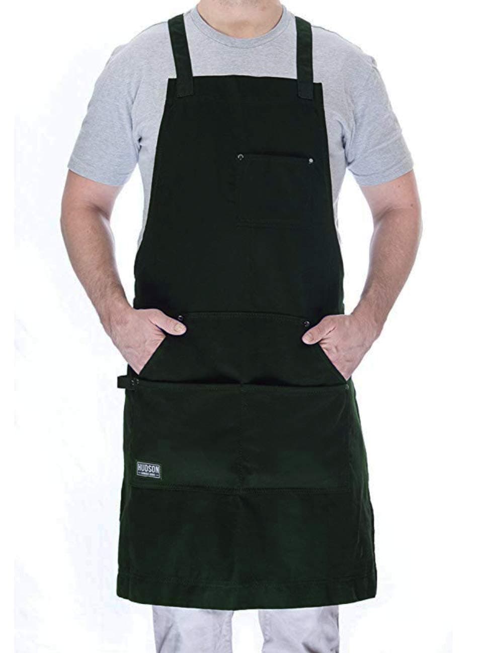 Hudson Durable Goods - Professional Grade Chef Apron for Kitchen, BBQ, and Grill