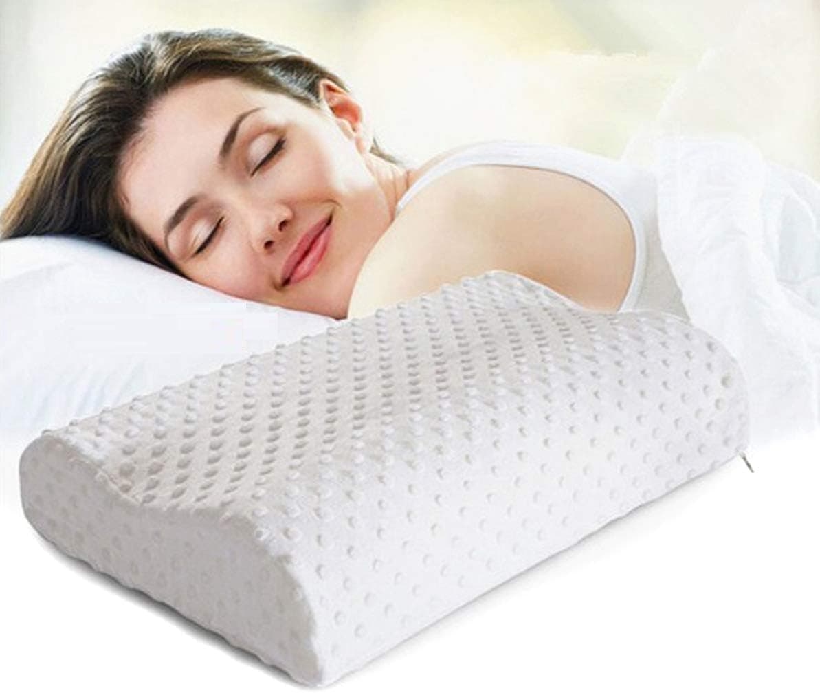 Memory Foam Pillow - Orthopedic Cervical Support for Restful Sleep Pillow with Removable Zipper Cover