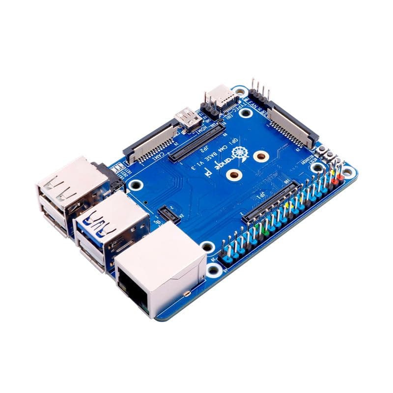 CM4 Base Board, Compute Module 4 Base Board with 40 Pin GPIO Interface, M.2 M-Key, Standard CM4 Connector, HDMI, USB, RJ45 Gigabit LAN Port, Support Orange Pi CM4 Core Board