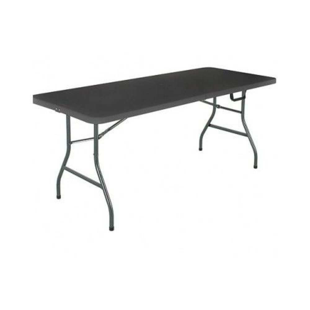 Mainstays 6 Foot Centerfold Folding Table, Black