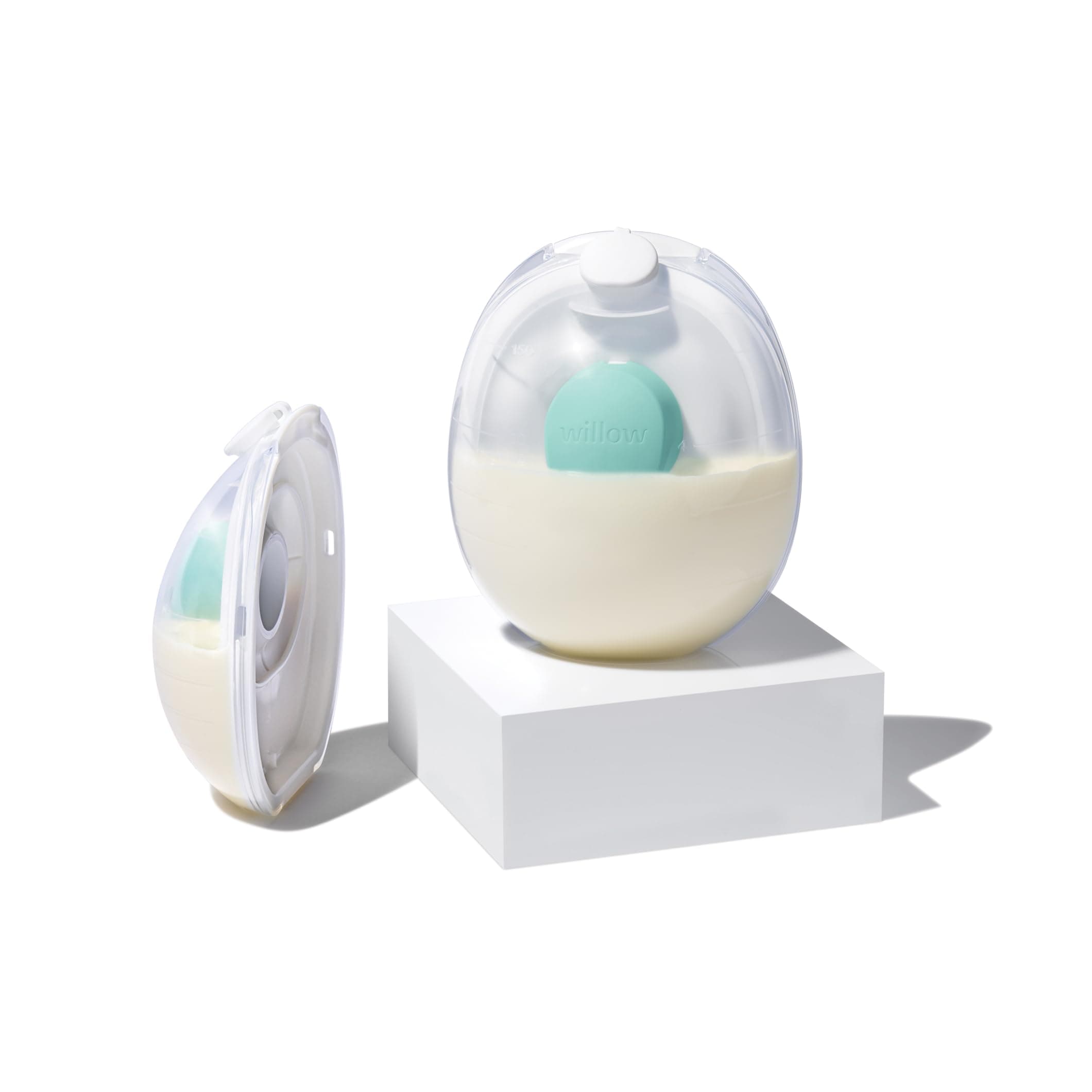 Go - 5oz Reusable Milk Containers with Splash Guard - for use with Willow Go Hands Free Breast Pump