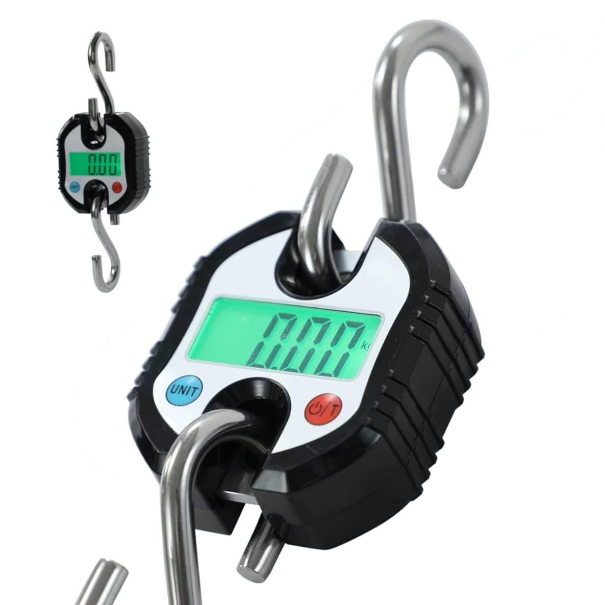 TOYPWAY Digital Crane Scale, 150kg Loading Capacity, Double Accuracy Electronic Mini LCD Loop Hanging Luggage Fishing Scale, Heavy Duty Weight Balance with Tare Function 833211