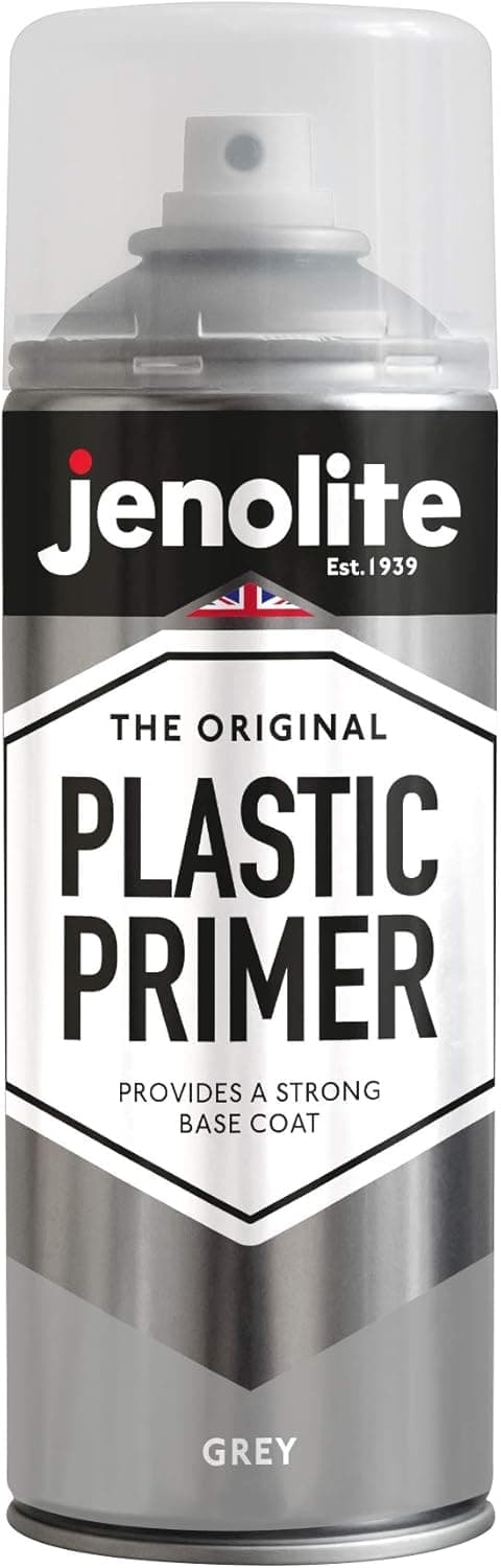 JENOLITE Plastic Primer Spray Paint | GREY | 400ml | Premium Quality Plastic Primer | Promotes Adhesion | Primer Spray Paint for Automotive, Garden Furniture, Models & Other Hard Plastics