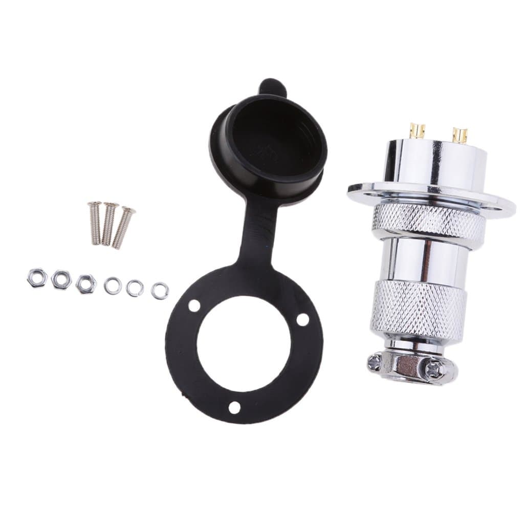 GenericNew Brand Waterproof 25mm 2 Pole 12-24 Volt Deck Plug/Connector/Outlet