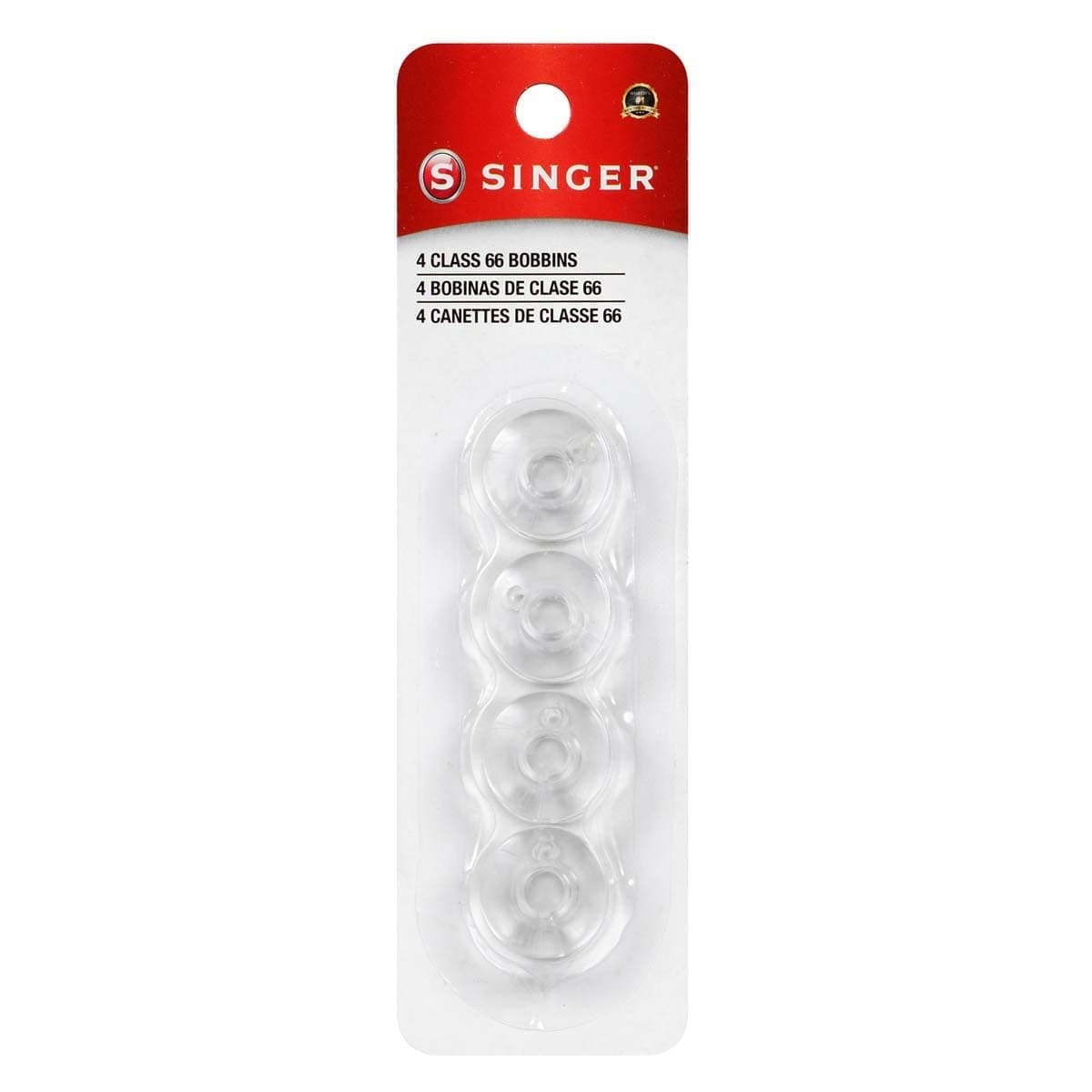 Singer Bobbins Class 66 Transparent, 4-Count