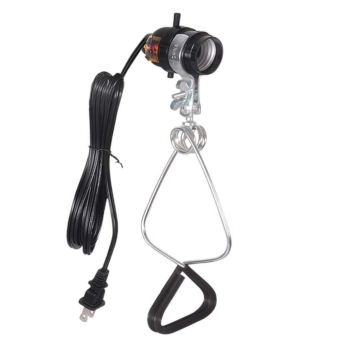 Simple Deluxe HIWKLTCLAMPSOCKET 1-Pack E26 Clamp Light Socket up to 150 Watt 18/2-Gauge 6 Feet Cord, Lamp, Black