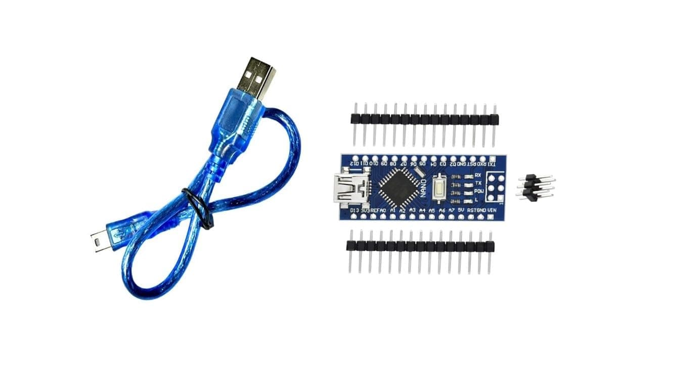 Improved Version Nano V3 Board compatible with Arduino | Nano V3 Board with Soldered Pins and USB Cable for Beginners or Robotics Starter Kits Compatible Arduino Nano V3