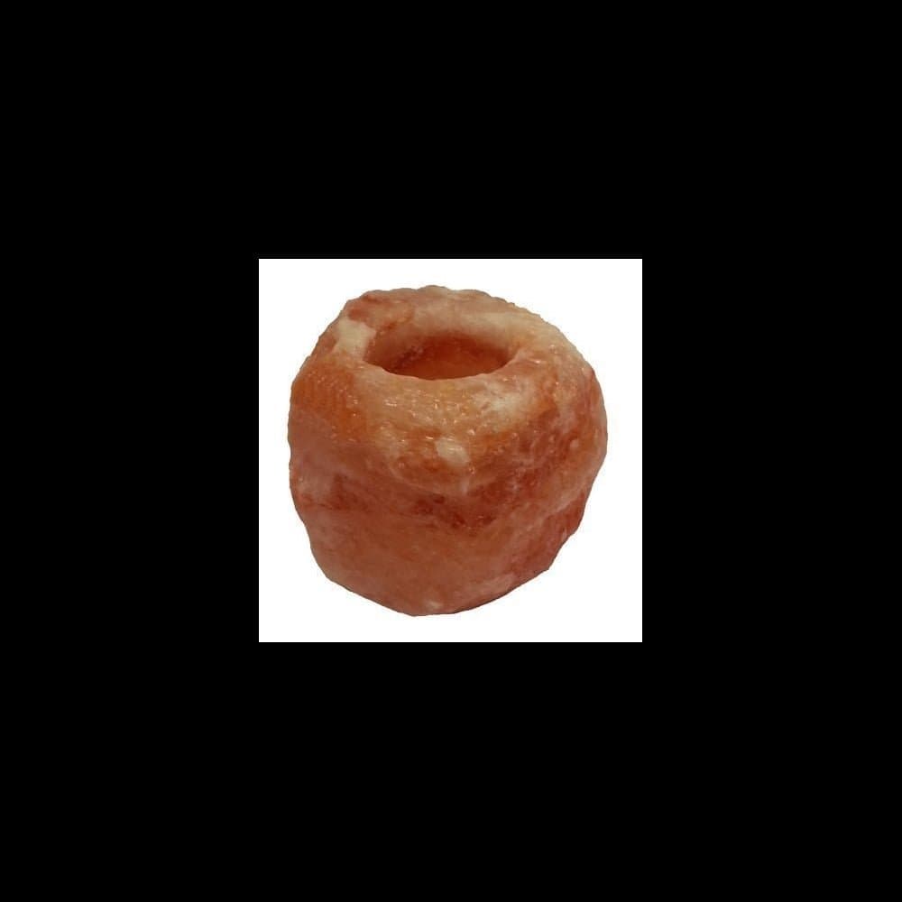 Himalayan Crystal Salt Tea Light Candle Holder (Natural Shape, Medium)