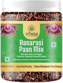 Vilaas Banarasi Meetha Paan Mix,100 Gm Mukhwas | Mouth Freshener, Digestive, After-Meal Snack | Jar Pack