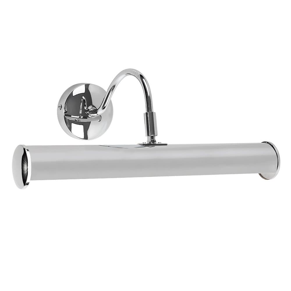 Modern Adjustable Twin Picture Wall Light in A Silver Chrome Finish