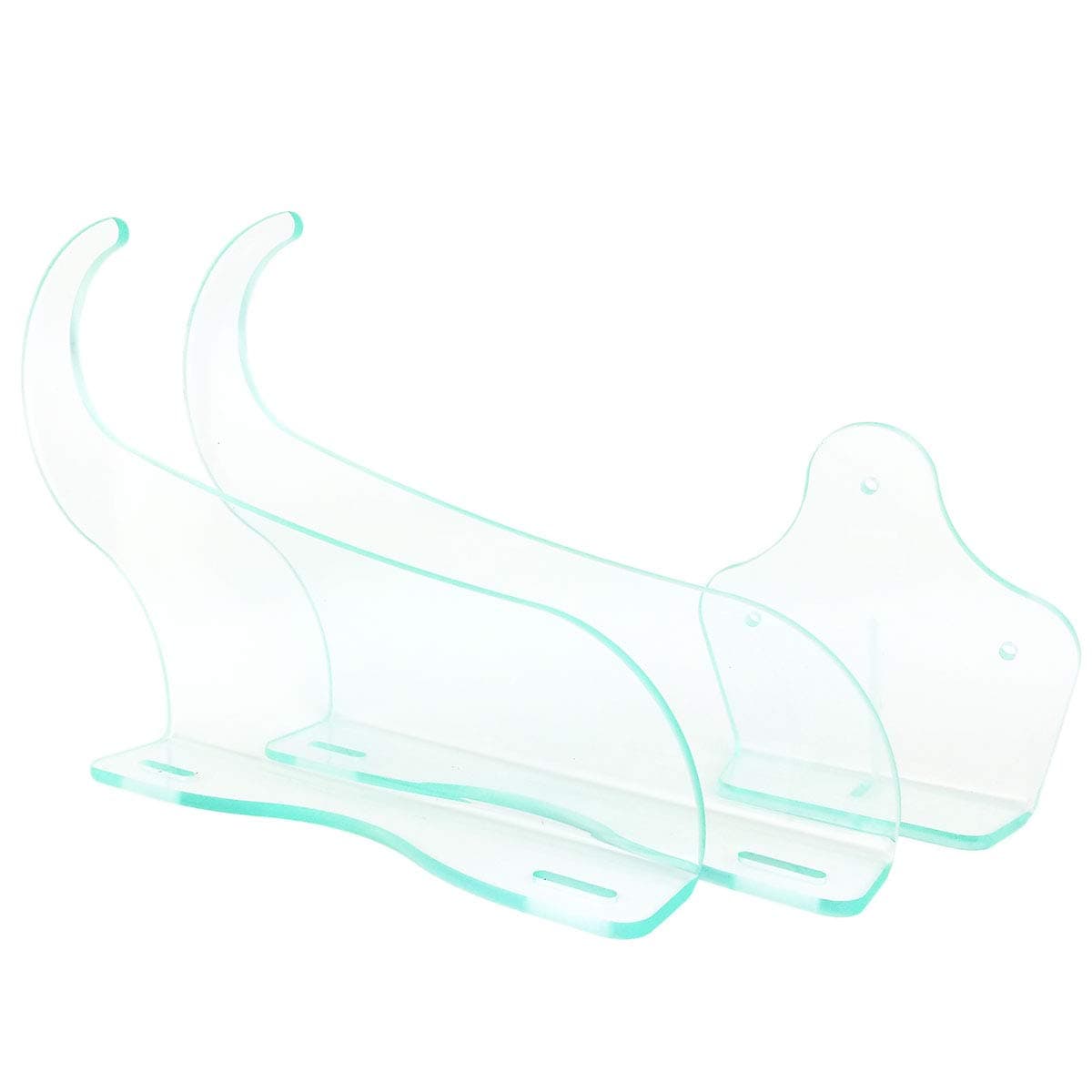 Surfboard Wall Racks - Display, Clear Acrylic, Vertical Wall Mount