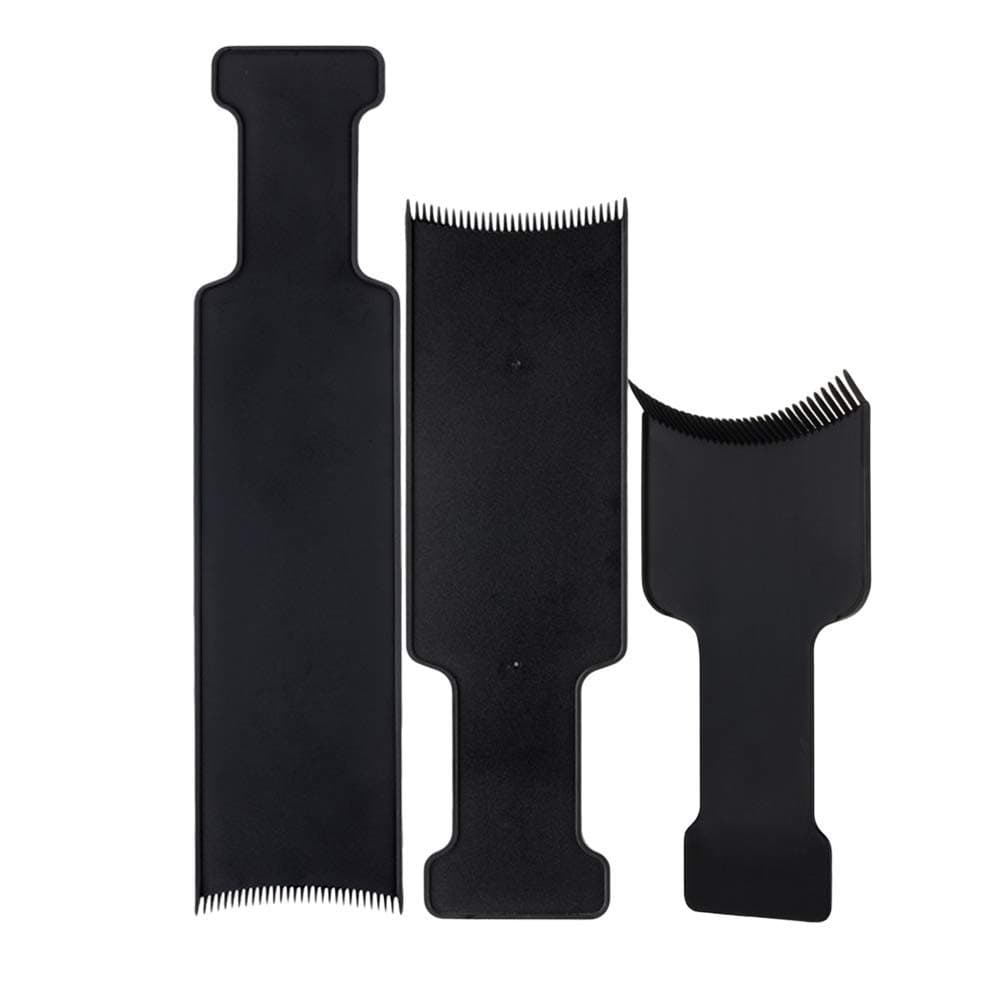 BinaryABC Flat Top Balayage Board Comb Paddle Colour Highlighting Tool, 3Pcs (Black)
