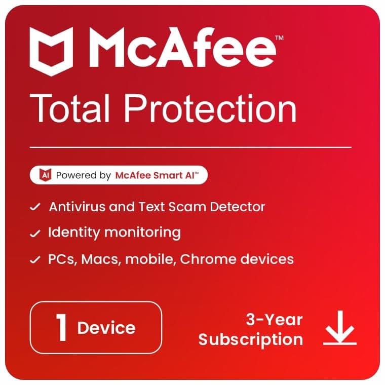 McAfee Total Protection 1 Device 3 Year