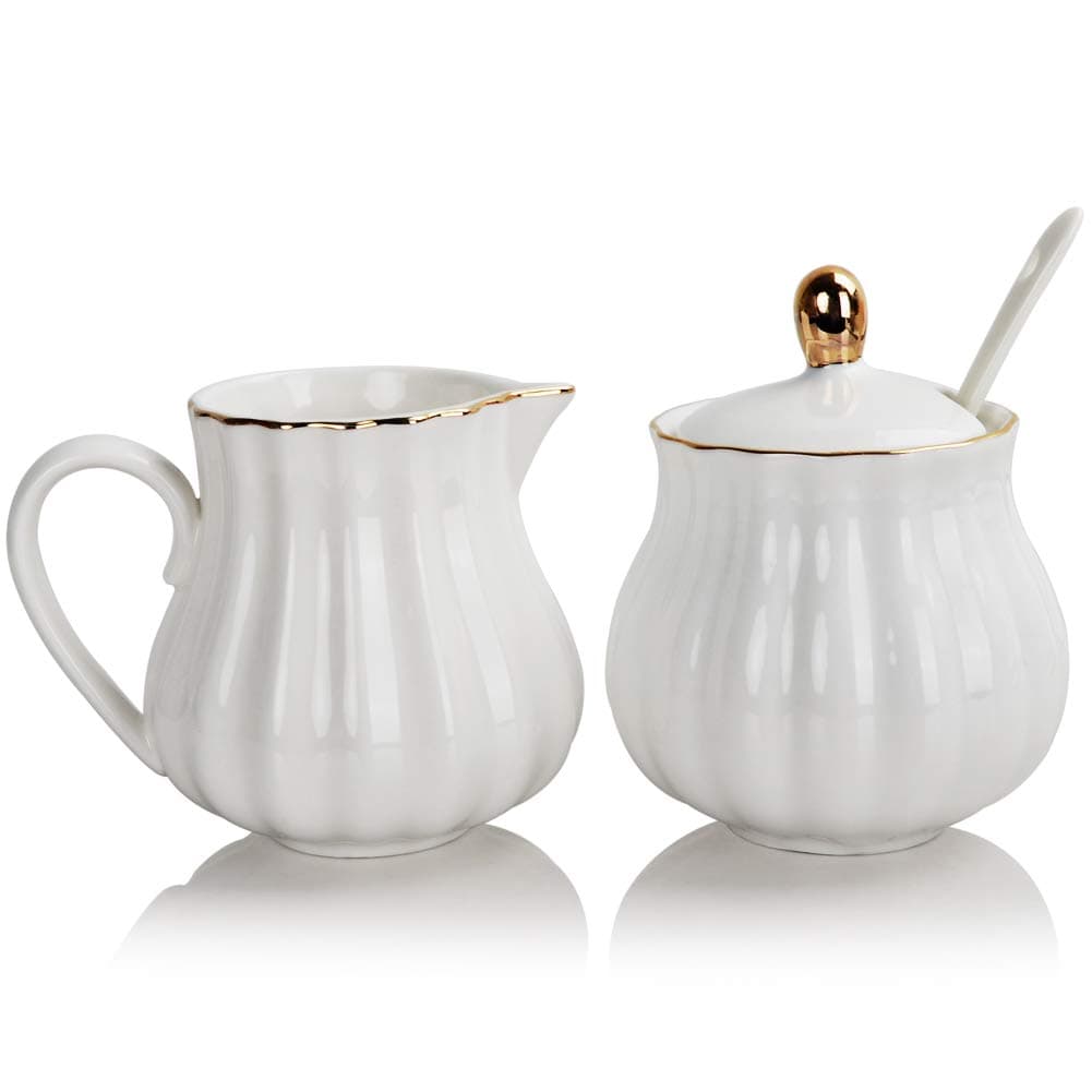 Sweejar Royal Ceramic Sugar and Creamer Set