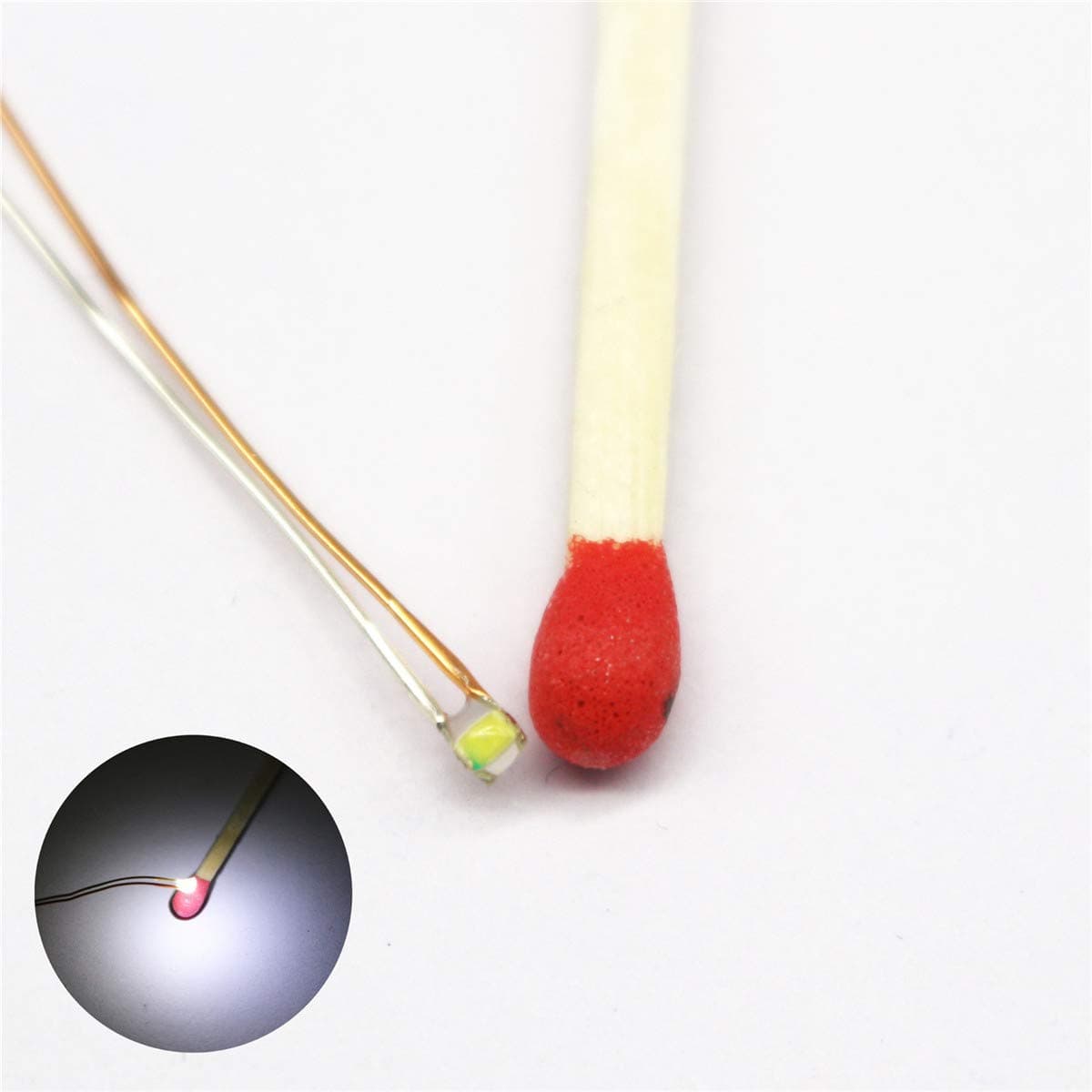 25pcs Pre-soldered Micro Litz Wired Leads White SMD Led 0603 + Muti-Resistor New