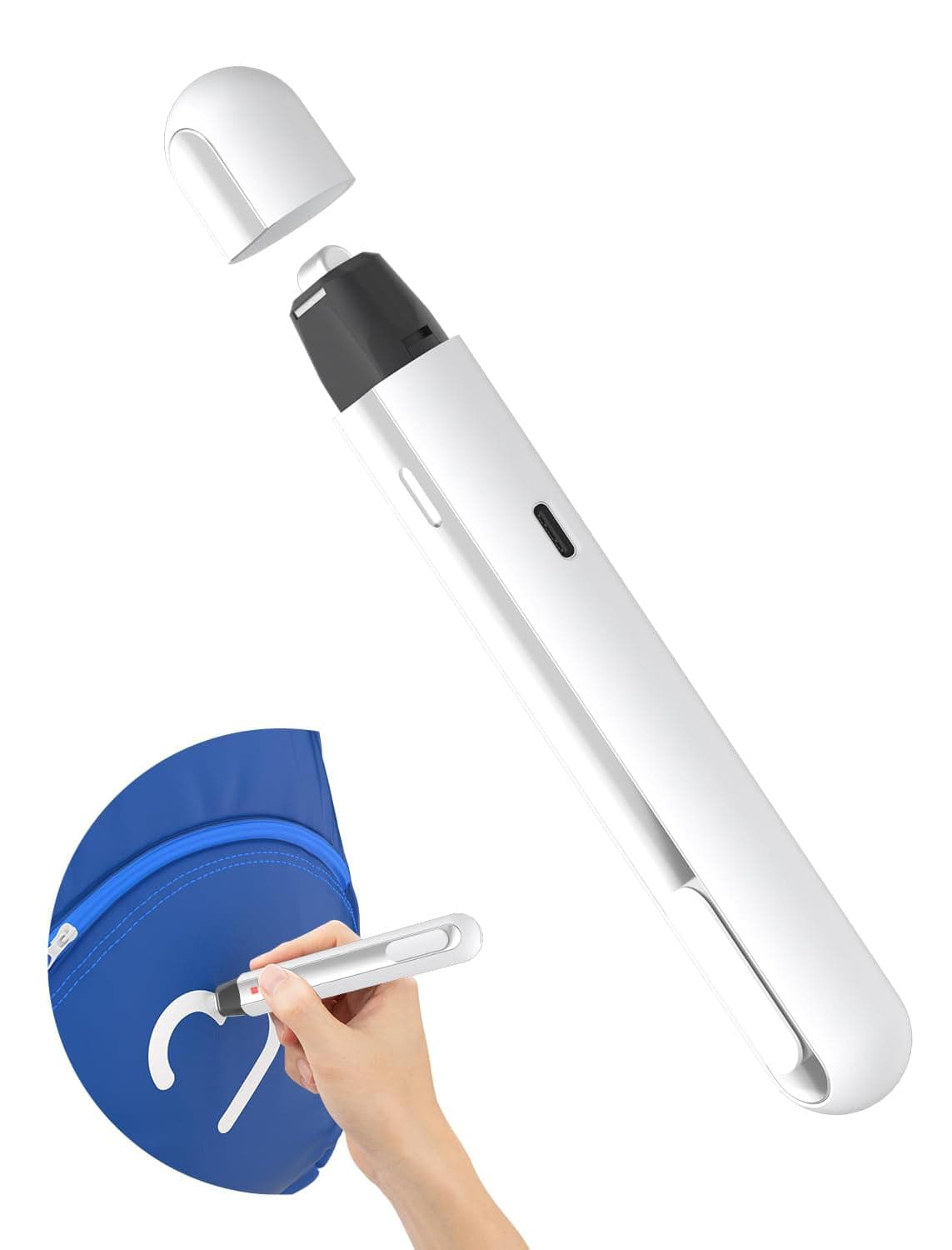 TERRIFI Mini Heat Press Machine, Quick Heating Hat Press for Caps, T-Shirts, Bags, and More, 2 Modes, Mini Iron for Crafting, Ideal for DIY Projects, Easy to Use and Portable (White)