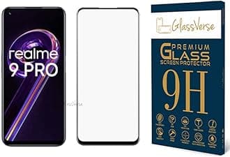 GlassVerse Anti-Shatter Tempered Glass For Realme 9 Se Smartphone (Pack of 1) With Free Installation Kit Full Screen Coverage If Received Damaged-6.6 Inch