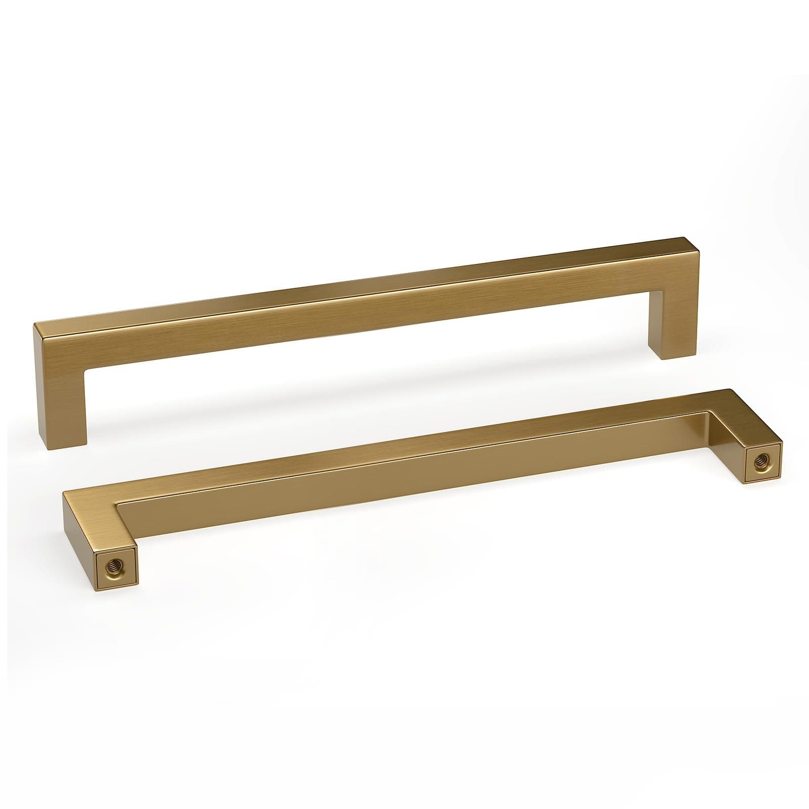 goldenwarm 10 Pack Champagne Bronze Cabinet Pulls Bronze Cabinet Pulls 7-1/2in Champagne Drawer Handles Brushed Gold Drawer Handles Square Kitchen Dresser Hardware for Dresser Bedroom