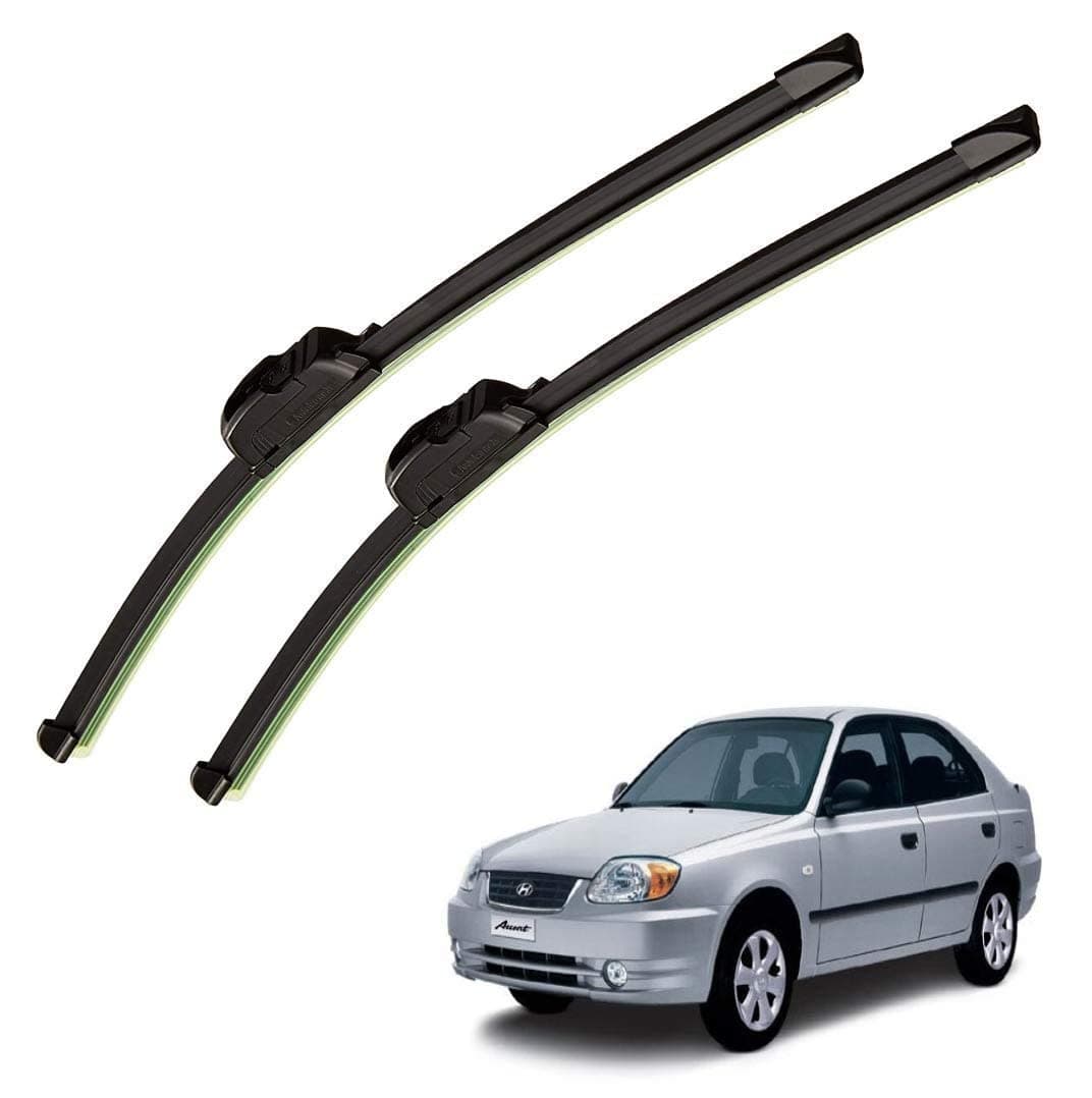 Auto Hub Car Wiper Blade Compatible with Hyundai Accent, Windshield Car Wiper Blades Accent - Set of 2 Pcs (D-20,P-18)