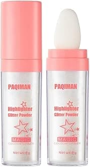 Polvo De Hadas Powder Highlighter Body Brightens the Natural Three-dimensional Face Powder Blusher (01# White moonbeam)