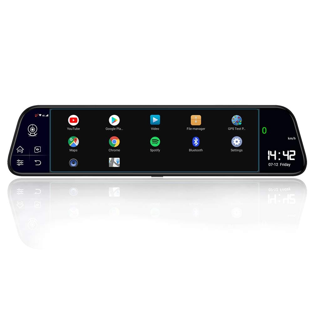 Car DVR,Greshare Android 8.1 4G 11.66 Inch Widescreen cloud mirror streaming media driving recorder navigation voice control Bluetooth reversing video music WIFI ADAS.