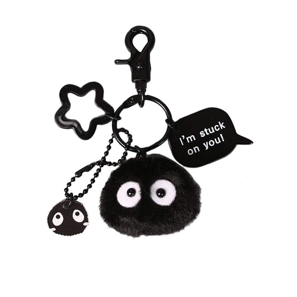 Dust Bunny Soot Sprite Plush Keychain (Style A)
