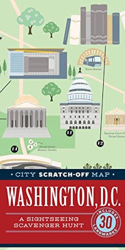 City Scratch-Off Map: Washington, D.C.: A Sightseeing Scavenger Hunt (City Scratch Off Maps)