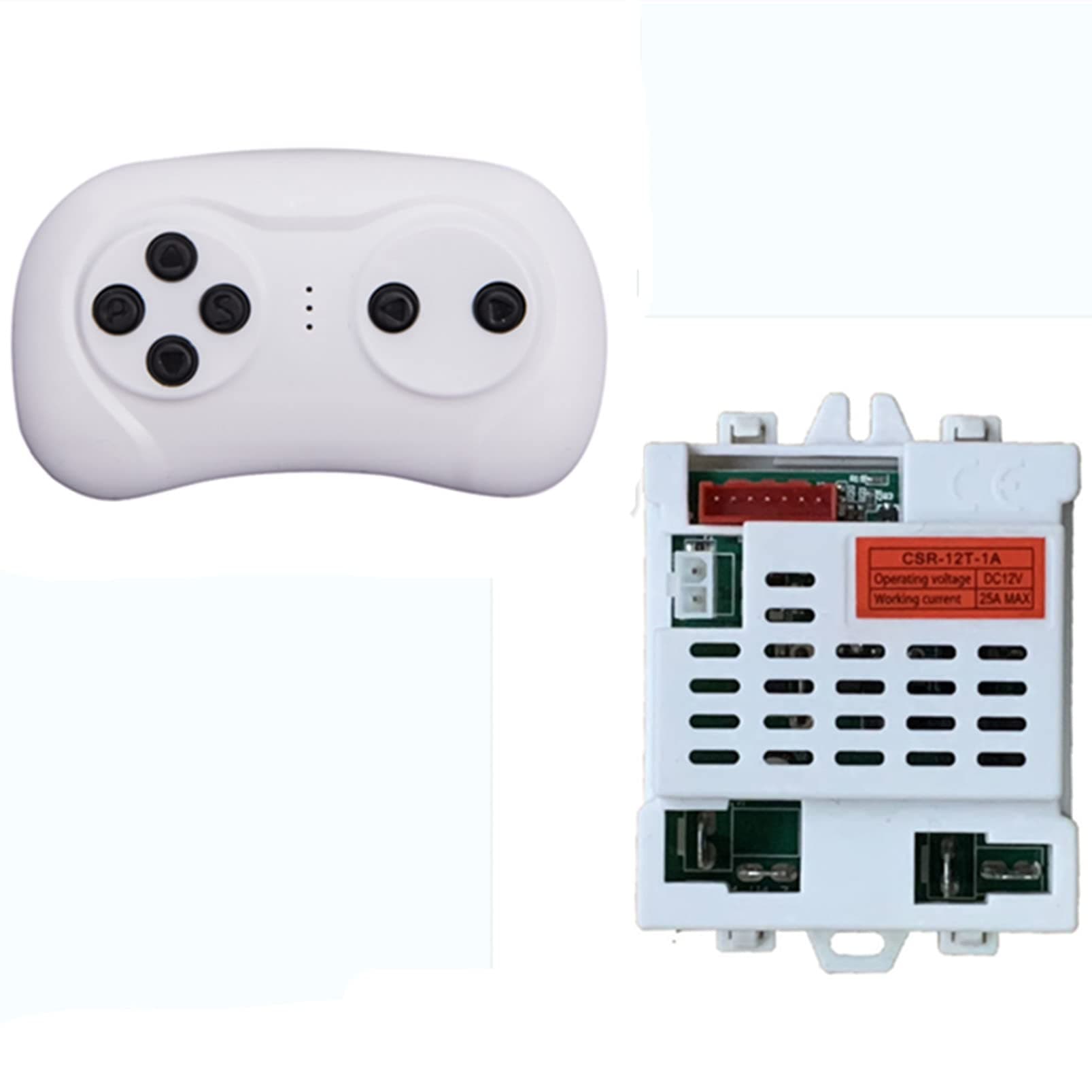 2.4G Bluetooth Remote Control and CSR-12T-1A 12V Control Box, Motherboard Receiver Kit for Children Electric Ride On Car Wrangler SUV Replacement Parts
