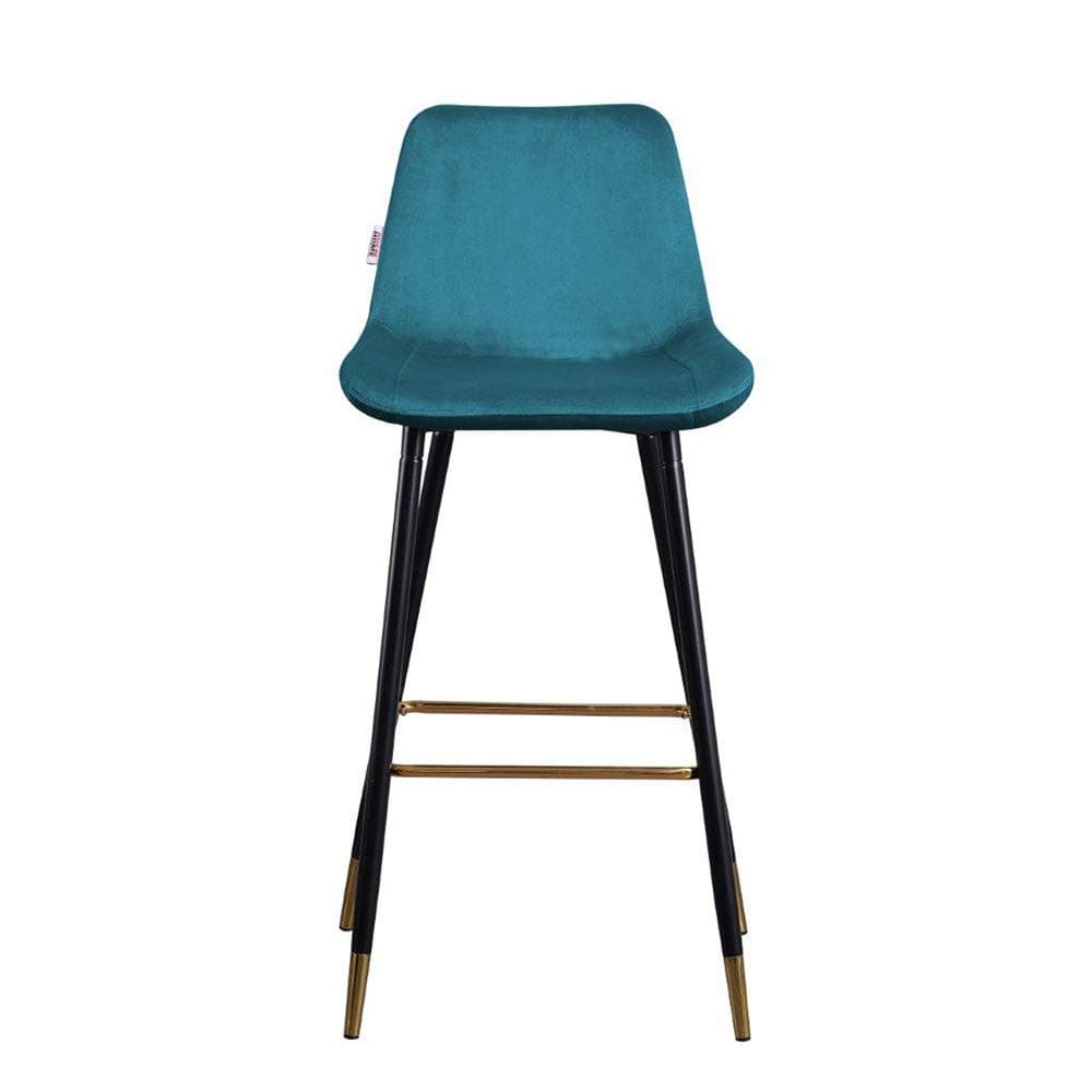 Danube Home Kween Bar Stool - Teal/Black L 48.5 X W 50 X H 108 CM