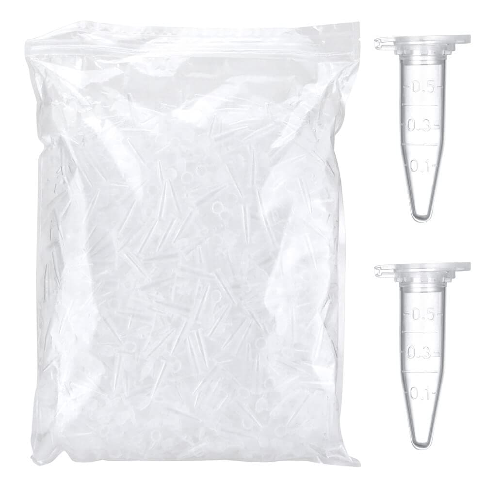 0.5ml Microcentrifuge Tubes 1000 Pieces, EO Sterilized