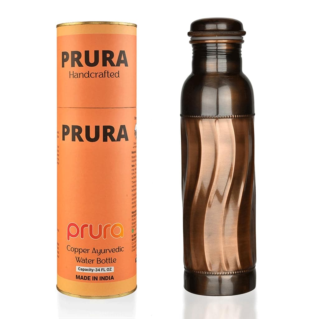 Black Wave Copper Water Bottle