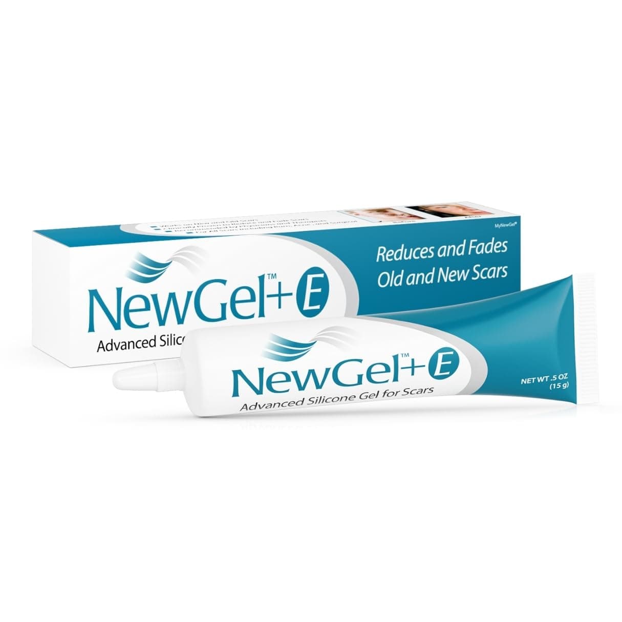 MyNewGel Advanced High-Potency Silicone Scar Gel with Vitamin E for Old, New Scars, Surgery, Keloids, Burns, and Facial Blemish Scars, NewGel Plus by MyNewGel (15 Grams) - 0.50 oz