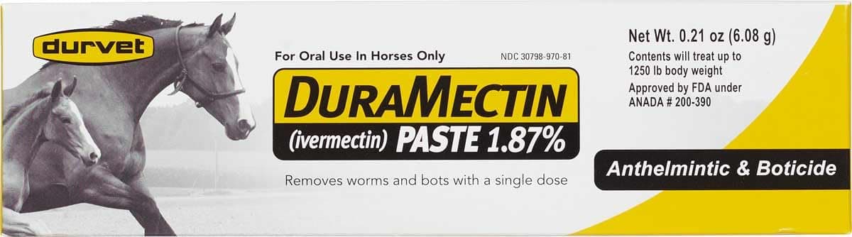 Durvet Duramectin Ivermectin Paste 1.87% for Horses, 0.21 oz
