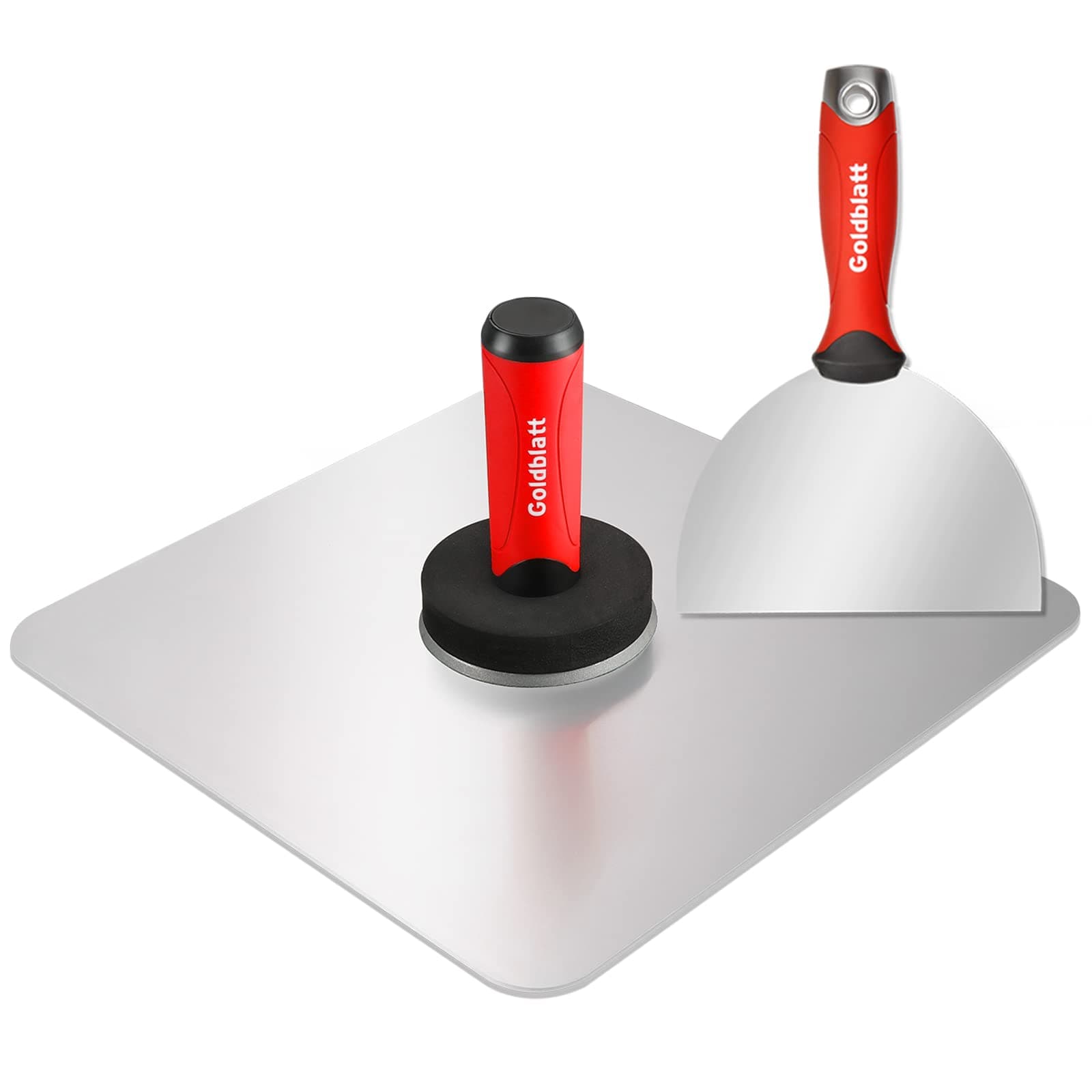 - Goldblatt Premium Drywall Hand Tool Kit - 13” Aluminum Hawk & 6” Stainless Steel Joint Knife