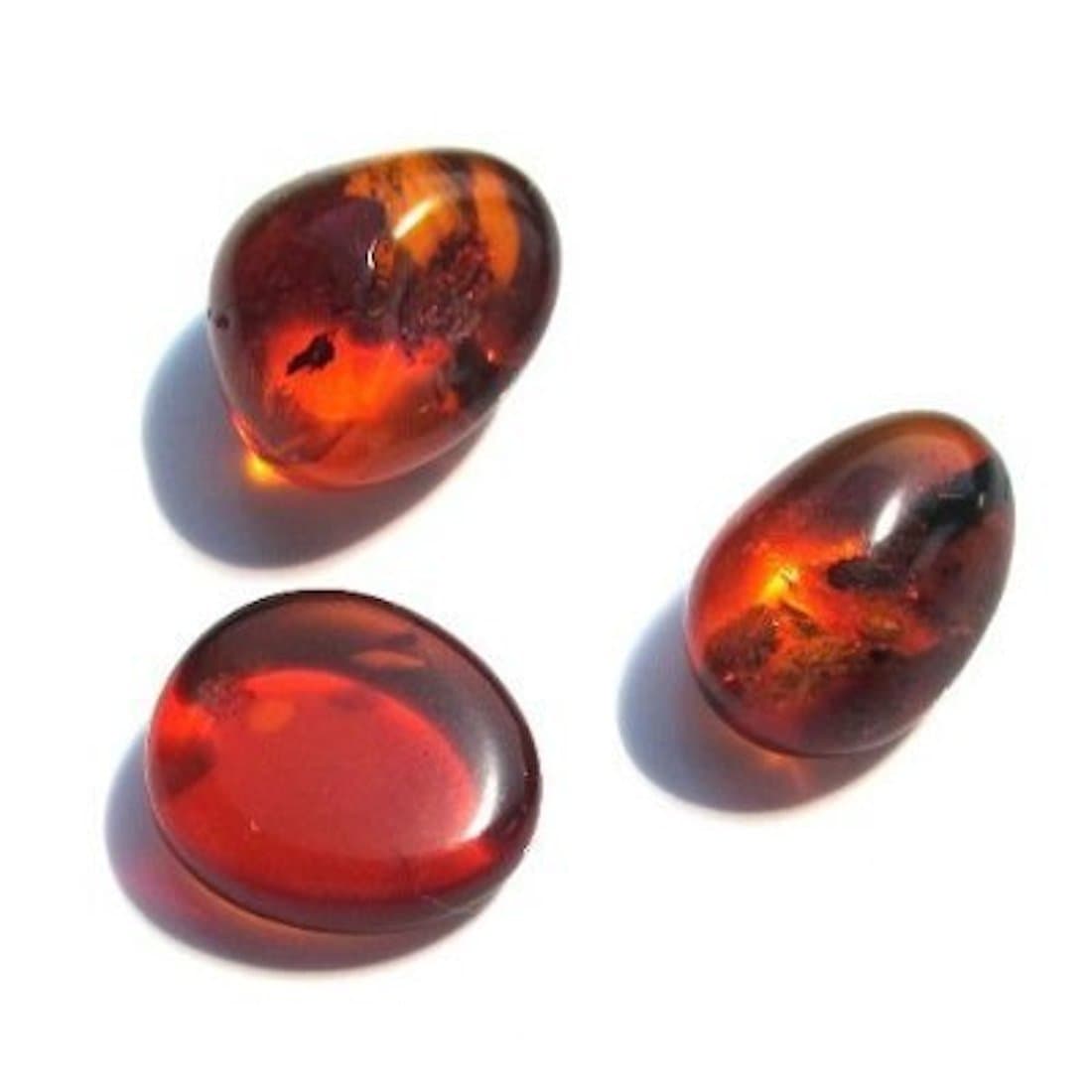 Ian and Valeri Co. Raw Amber Gemstones Small Tiny Set of 3 Stones