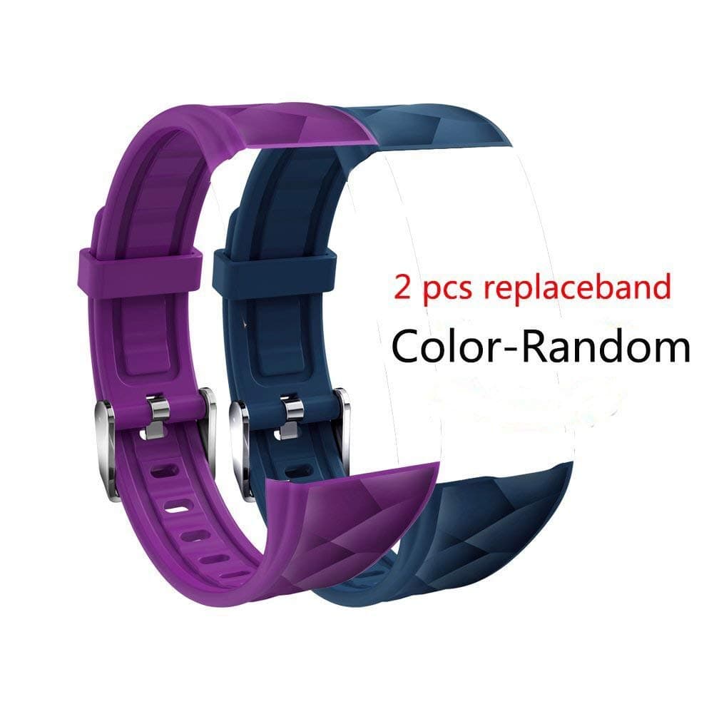 2 PCS GTBonad Replacement Band, Adjustable Strap for GTBonad 2018 New Fitness Tracker HR Smart Wristband(Color Random)