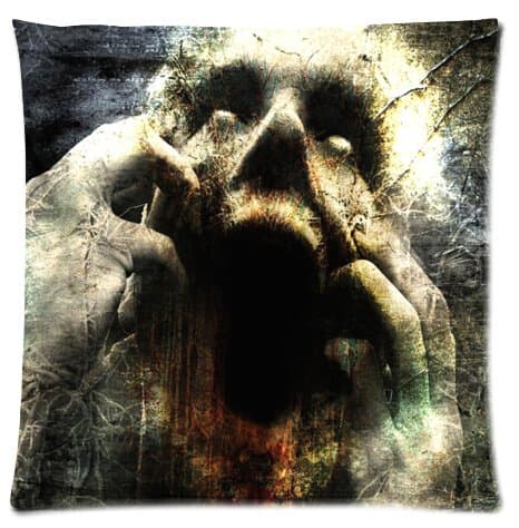 Scary Pillow Cases Square Pillowcase 18" x 18" (Two Sides)